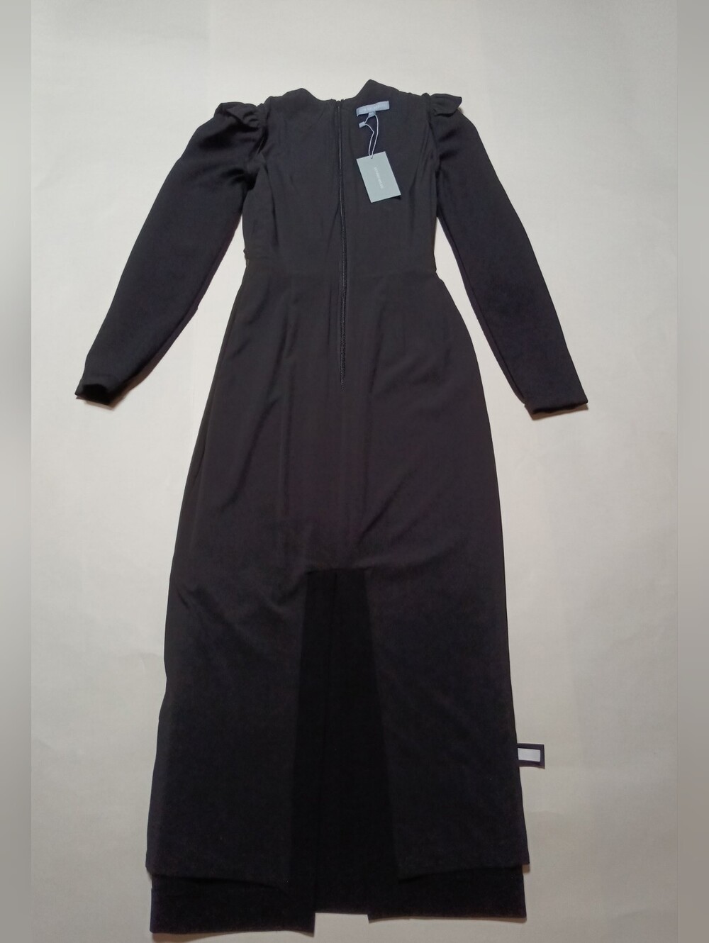ANTONIO MELANI Alicia Black Long Sleeve Tassel-Detail Evening Midi Dress Size 0 - Picture 14 of 16